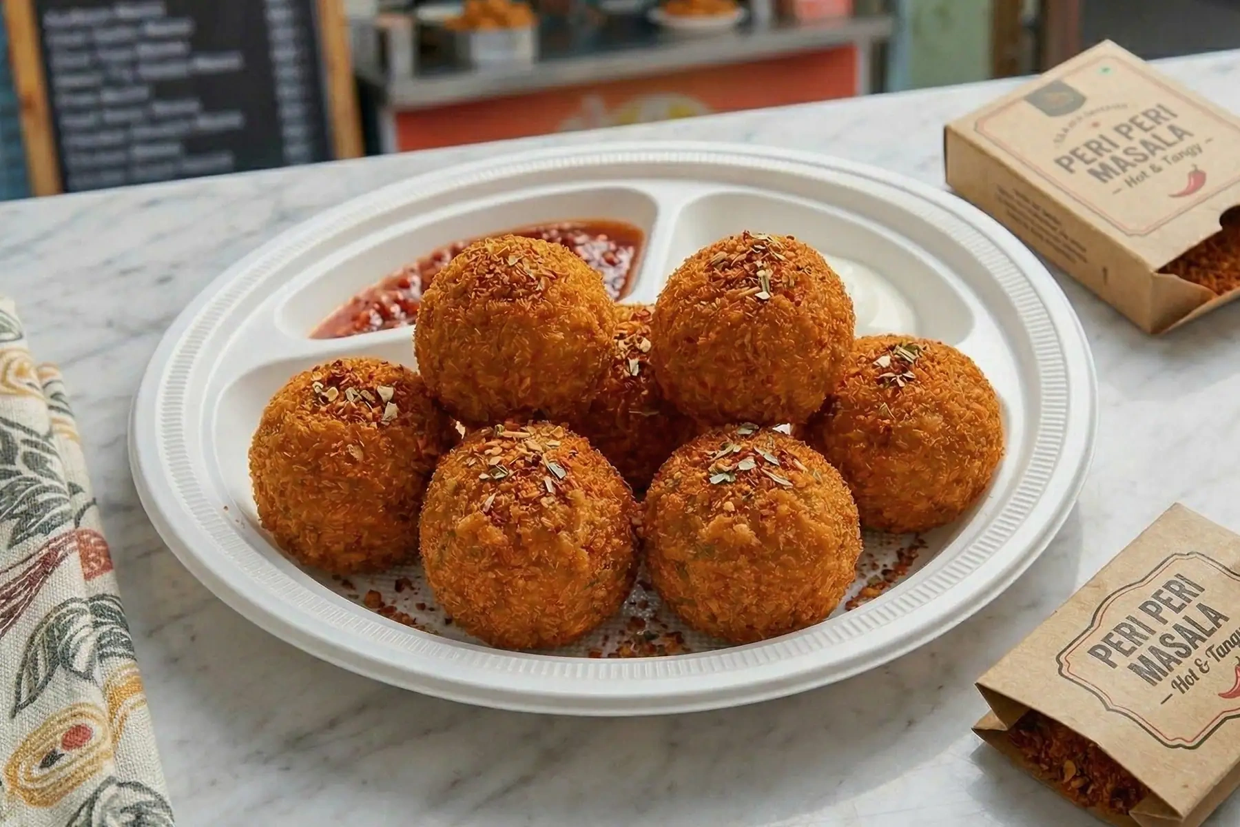 Kurkure Peri Peri Veg Momos [8 pieces]