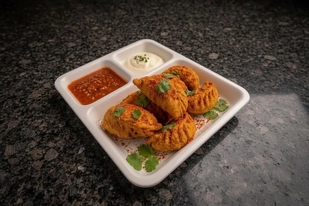 Paneer Kurkure Peri Peri Momos [8 pieces]