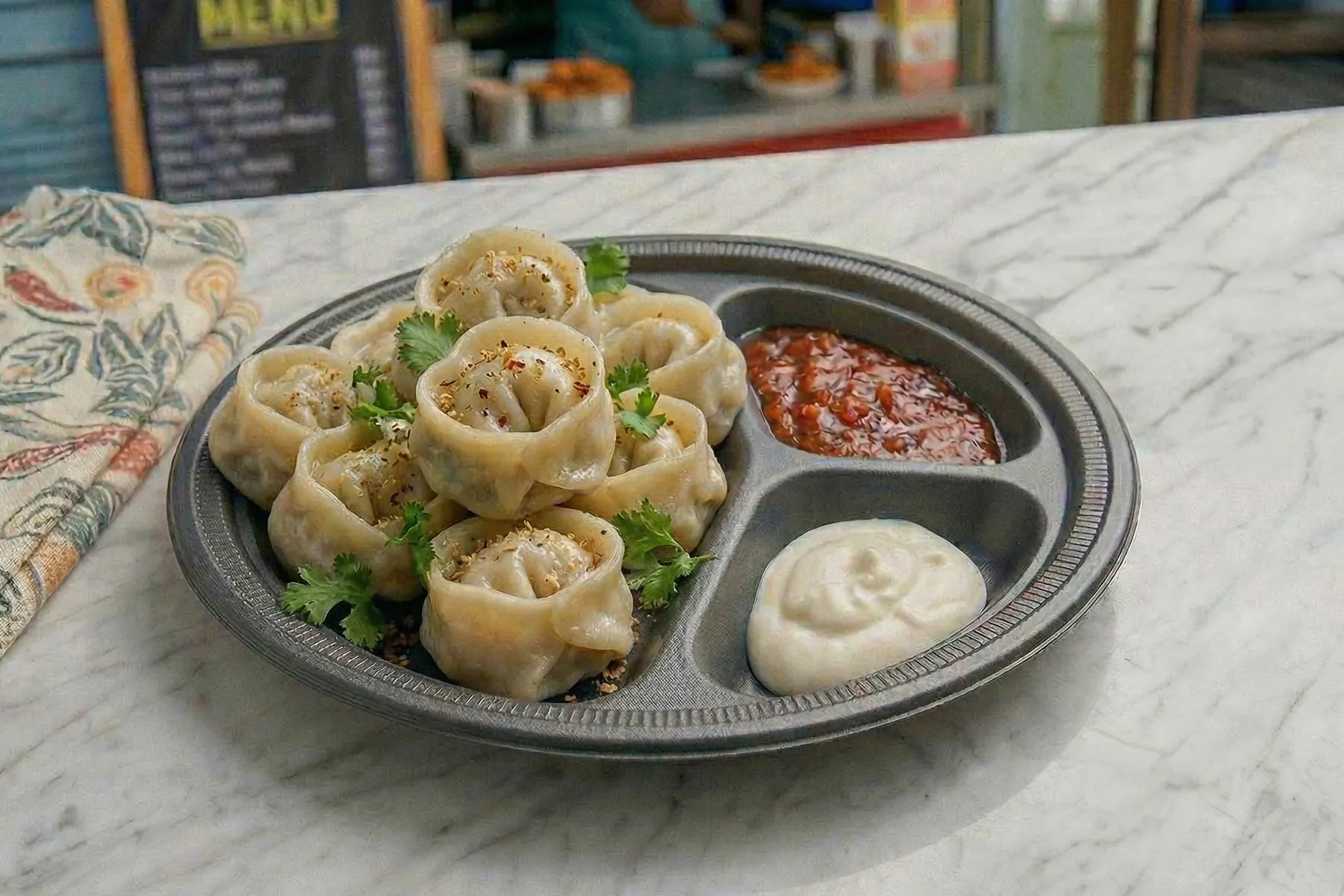 Veg Classic Steamed Momos [12 pieces]